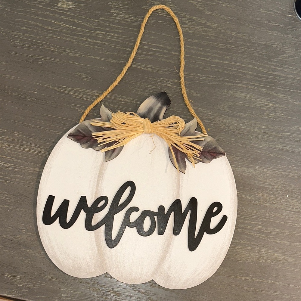 Welcome Pumpkin Fall Wall Door HomeDecor